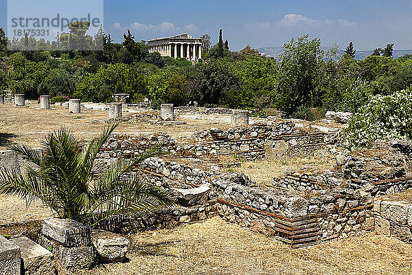 Tempel des Hephaistos  antike Agora von Athen  Athen  Attika  Griechenland