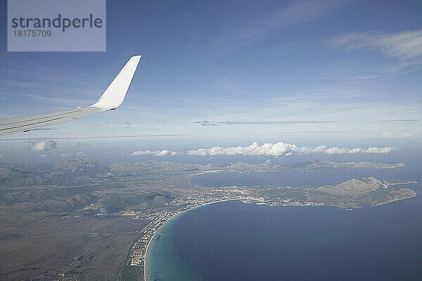 Blick aus dem Flugzeug  Mallorca  Balearen