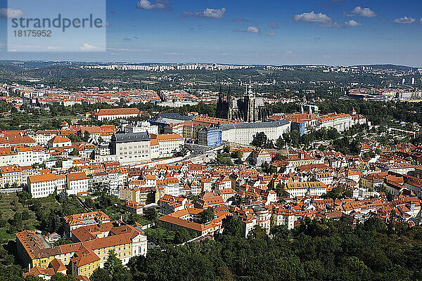 Malerischer Überblick über Mala Strana  Stadt Prag  Tschechische Republik