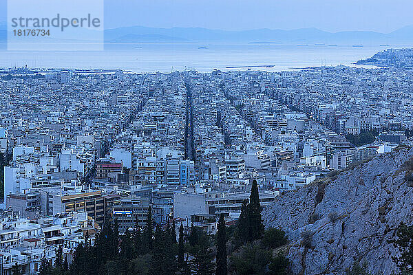 Überblick über Athen  Attika  Griechenland