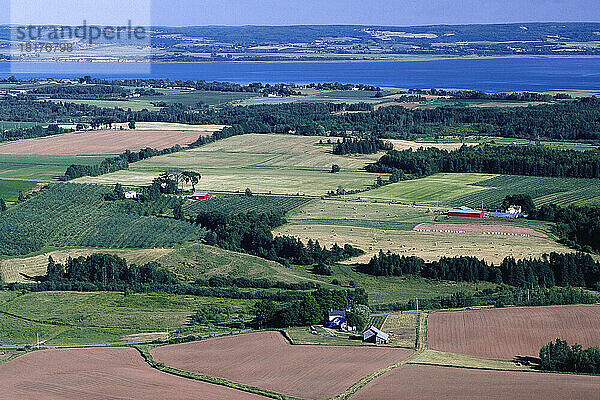 Felder auf dem Bauernhof  Canning Look-Off  Canning  Nova Scotia  Kanada