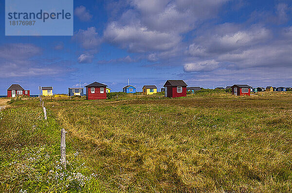 Feld- und Strandhütten  Aeroskobing  Aero Island  Halbinsel Jütland  Region Syddanmark  Dänemark  Europa