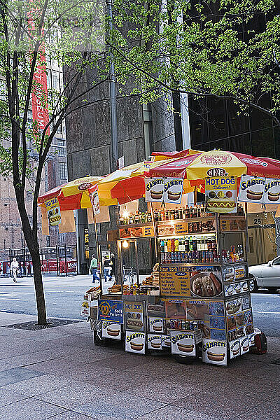 Hotdog-Wagen  New York City  New York  USA