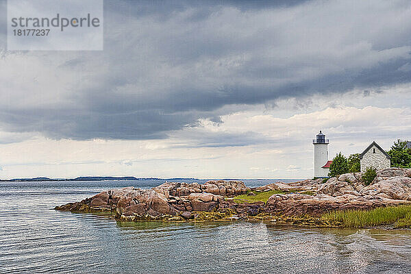 Annisquam Harbour Light  Wigwam Point  Gloucester  Cape Ann  Massachusetts  USA