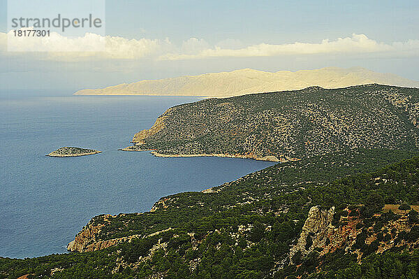 Küste bei Monolithos und Ägäis  Rhodos  Dodekanes  Ägäis  Griechenland  Europa