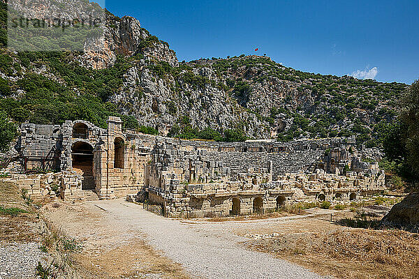 Roemisches Theater in Myra Ancient City  Demre  Tuerkei |Roman theatre in Myra Ancient City  Demre  Turkey|