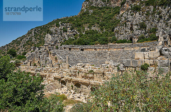 Roemisches Theater in Myra Ancient City  Demre  Tuerkei |Roman theatre in Myra Ancient City  Demre  Turkey|