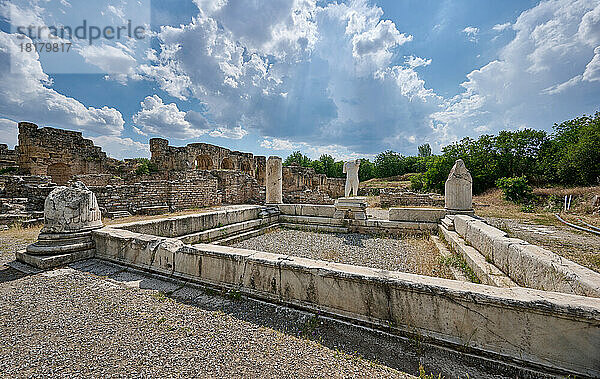Hadriansbaeder in Aphrodisias Ancient City  Denizli  Tuerkei |Hadrianic Baths or Bath of Hadrian in Aphrodisias Ancient City  Denizli  Turkey|