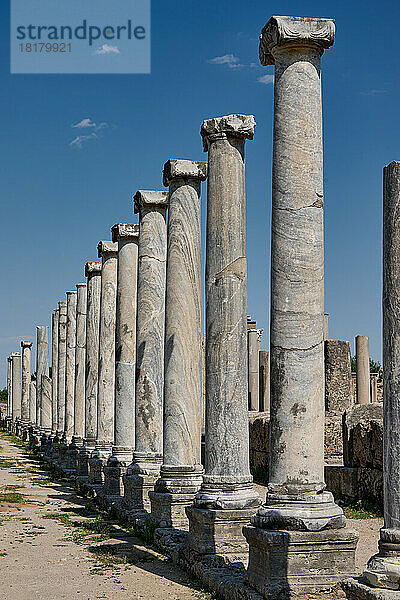 Agora von Perge  Ruinen der roemischen Stadt Perge  Antalya  Türkei |Agora of Perge  ruins of the Roman city of Perge  Antalya  Turkey|