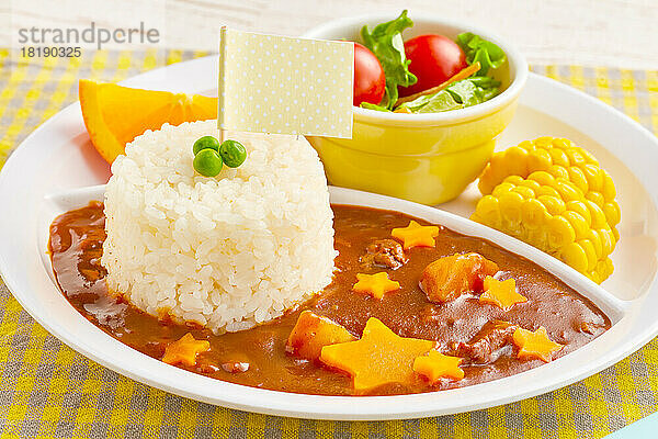 Curry-Reisgericht nach japanischer Art