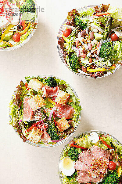 Assortment of salads