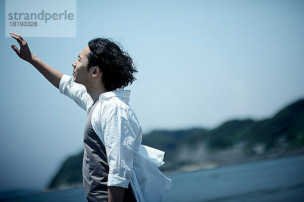 Japaner am Strand