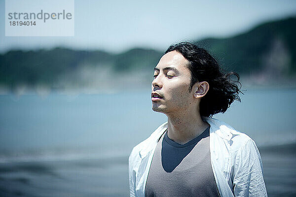 Japaner am Strand