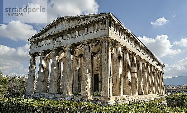 Tempel des Hephaistos  Griechische Agora von Athen  antike Ausgrabungsstätte  Athen  Attika  Griechenland  Europa