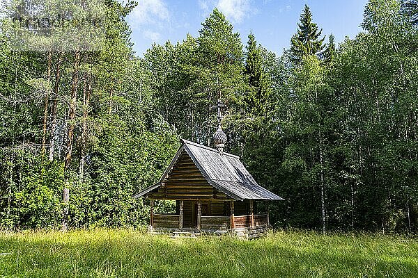 Kleine Holzkapelle  Malye Korely  Klein-Karelien  Archangelsk  Russland  Europa