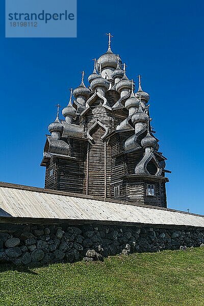 Kizhi Pogost  Verklärungskirche  Unesco-Stätte Kizhi Insel  Karelien  Russland  Europa