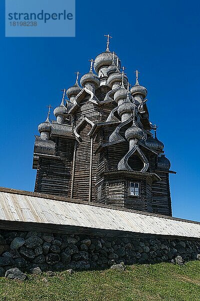 Kizhi Pogost  Verklärungskirche  Unesco-Stätte Kizhi Insel  Karelien  Russland  Europa