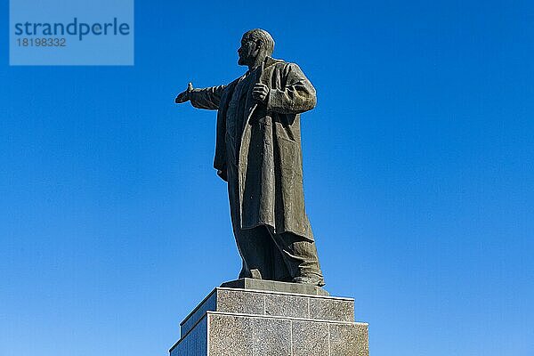 Lenin-Statue  Lenin-Platz  Blagoweschtschensk  Oblast Amur  Russland  Europa