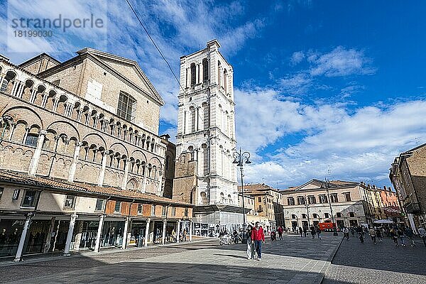 Gotische Kathedrale  Unesco-Weltkulturerbe Ferrara  Italien  Europa
