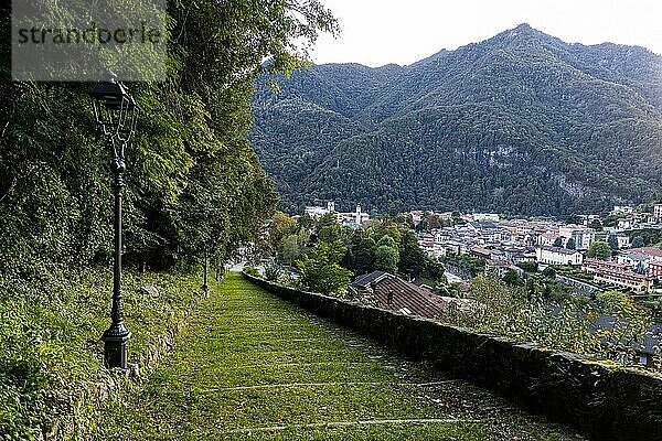 Strecke zum Unesco-Weltkulturerbe Sacro Monte de Varallo  Italien  Europa