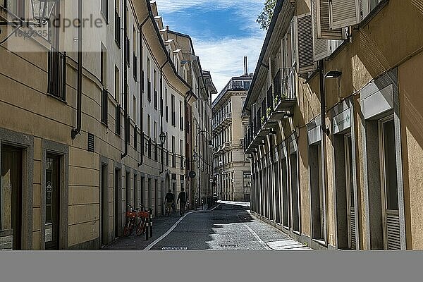 Alte Gasse Unesco-Weltkulturerbe Turin  Italien  Europa