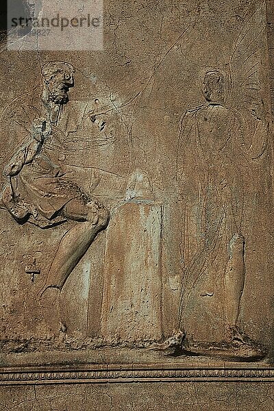 Detail der Stabianer Thermen  Pompeji  Kampanien  Italien  Europa