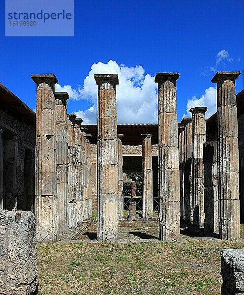 Casa degli Epidii  Pompeji  antike Stadt in Kampanien am Golf von Neapel  beim Ausbruch des Vesuvs im Jahr 79 n. Chr. verschüttet  Italien  Europa