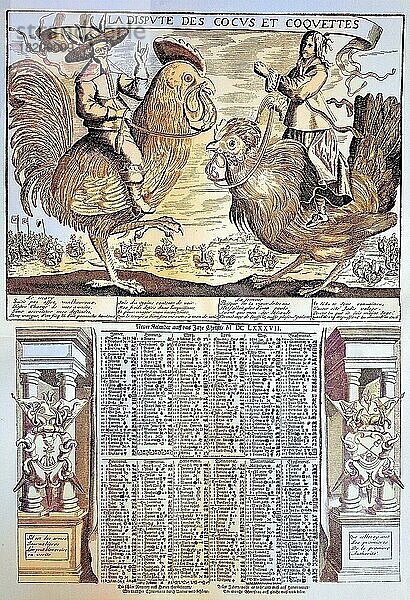 Der Kalender der Gehörnten  17. Jahrhundert  digital restaurierte Reproduktion einer Originalvorlage aus dem 19. Jahrhundert  genaues Originaldatum nicht bekannt