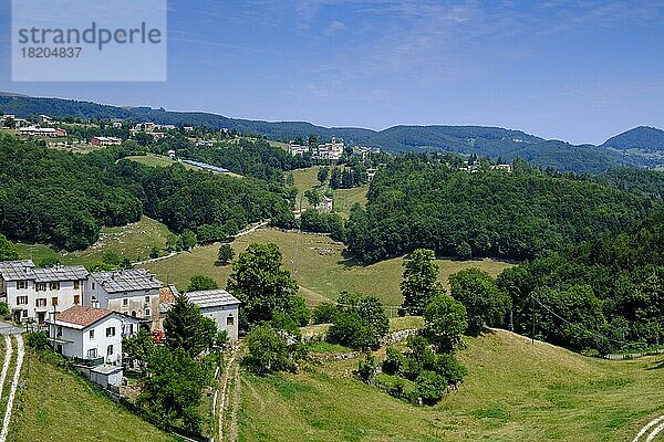 Von Bosco Chiesanuova auf die Lessinische Alpen  Provinz Verona  Italien  Europa