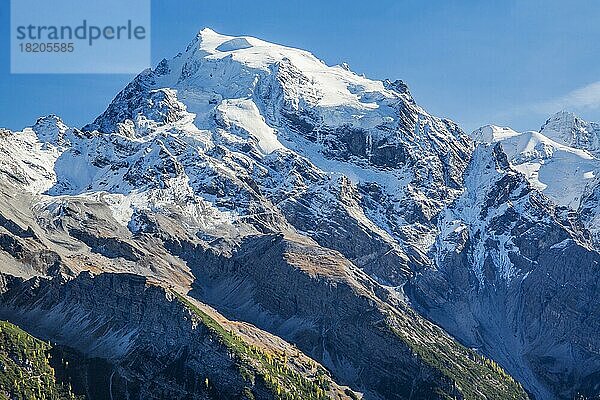 Gipfel vom Ortler 3905m  Trafoi  Trafoital  Ortler-Alpen  Provinz Bozen  Südtirol  Trentino-Südtirol  Norditalien  Italien  Europa
