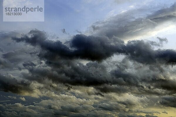 Haufenwolken  Regenwolken  Gewitterwolken  aufziehendes Gewitter. Brandenburg  Berlin