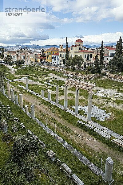 Ruinen der Römische Agora  Altstadt von Athen  Griechenland  Europa