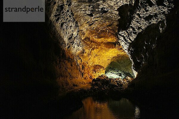 Cueva de los Verdes  Lavaröhre  Höhle  Lanzarote  Kanarische Inseln  Spanien  Europa