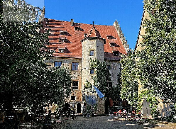 Das kleine Schloss  Sommerhausen  Landkreis Würzburg  Unterfranken  Deutschland  Europa