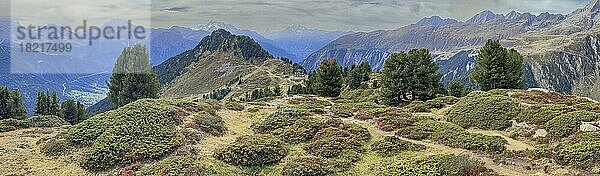 Aussicht auf Riederalp  Villa Cassel  Pro Natura Naturschutzzentrum  Riederalp  Wallis  Schweiz  Europa