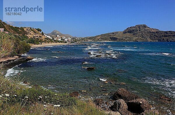 Ferienort Plakias an der Südküste am Libyschen Meer  Kreta  Griechenland  Europa
