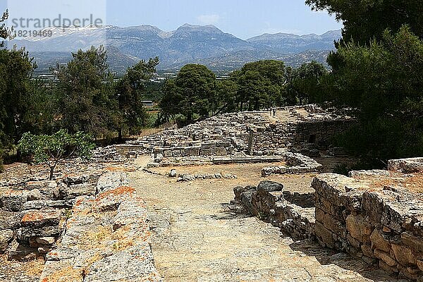 Archäologische Ausgrabungsstätte von Agida Triada  Teil des mionischen Palastgelaendes  Kreta  Griechenland  Europa
