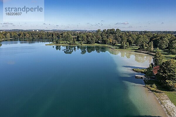 Erholungsgebiet Karlsfelder See bei Karlsfeld  Dachau  Oberbayern  Bayern  Deutschland  Europa