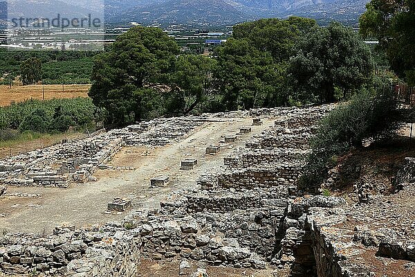 Archäologische Ausgrabungsstätte von Agida Triada  Teil des mionischen Palastgelaendes  Kreta  Griechenland  Europa