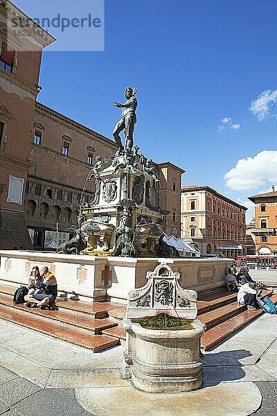 Neptunbrunnen  Fontana di Nettuno  Piazza Nettuno  Bologna  Emilia Romagna  Italien  Europa