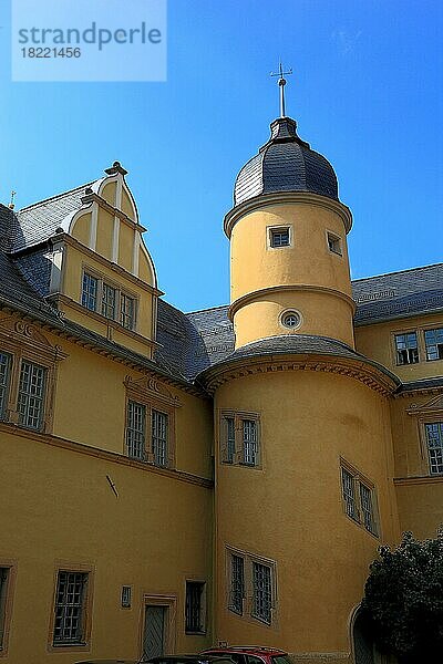Das Stadtschloss Ehrenburg  im Innenhof  Coburg  Oberfranken  Bayern  Deutschland  Europa