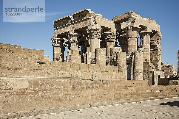 Tempel von Sobek und Haroeris  Doppeltempel Kom Ombo  Oberägypten  Ägypten  Afrika