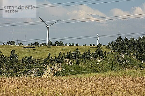 Windräder  erneuerbare Energien  Flat Irons Vista South  Boulder  Colorado  USA  Nordamerika