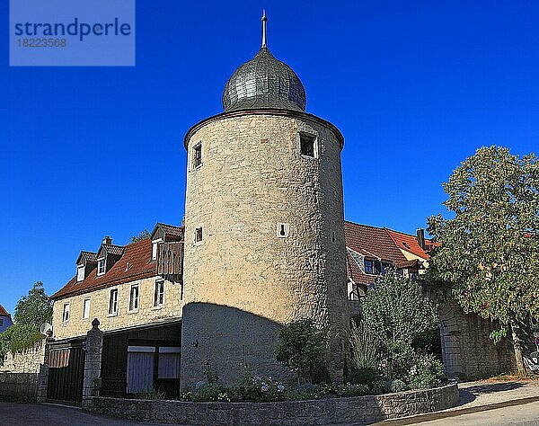 Der Rumorknechtsturm  Sommerhausen  Landkreis Würzburg  Unterfranken  Deutschland  Europa