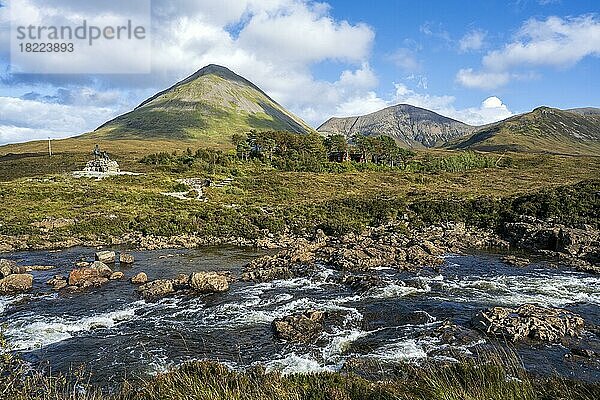 Fluss Sligachan  Isle of Skye  Innere Hebriden  Schottland  Großbritannien  Europa