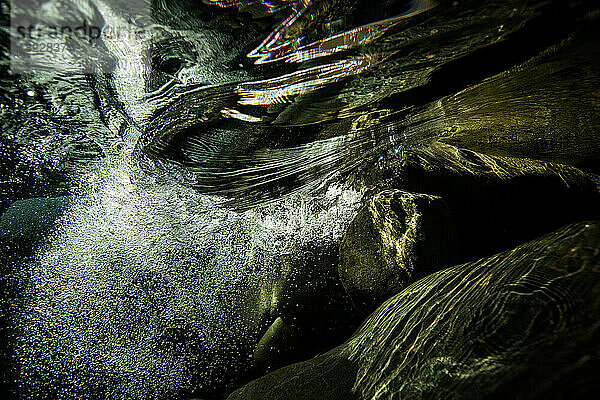 SENSES Abstract reflection underwater in river