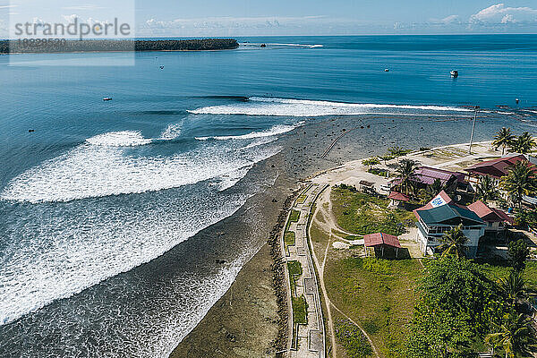 Aerial view of Sorake beach  Nias  Indonesia