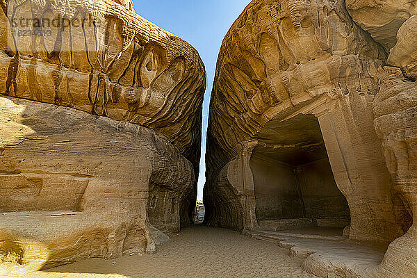 Saudi-Arabien  Provinz Medina  Al Ula  altes Grab in Mada?In Salih
