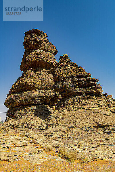Saudi-Arabien  Provinz Hail  Jubbah  Sandsteinfelsenformation im Jebel Umm Sanman