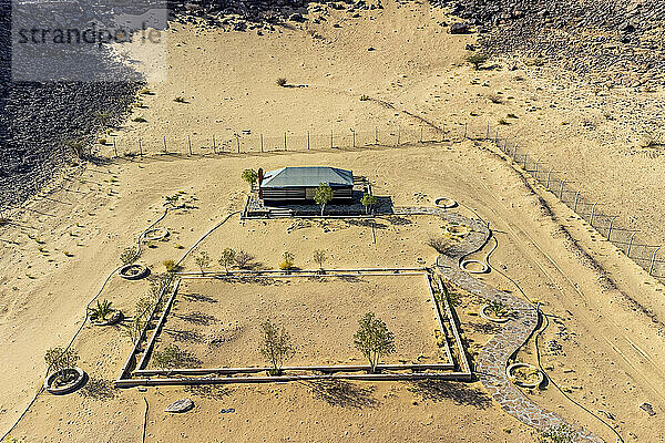 Saudi-Arabien  Provinz Najran  Najran  Luftaufnahme der archäologischen Stätte Bir Hima